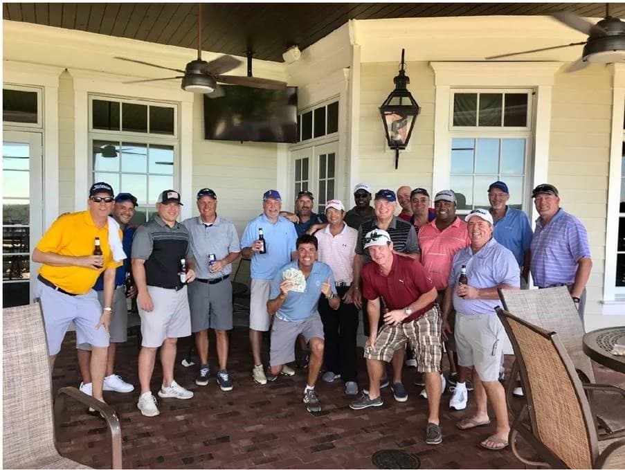 Golfers gathered at a fundraising outing for the Anthony Gagliardi Memorial Foundation